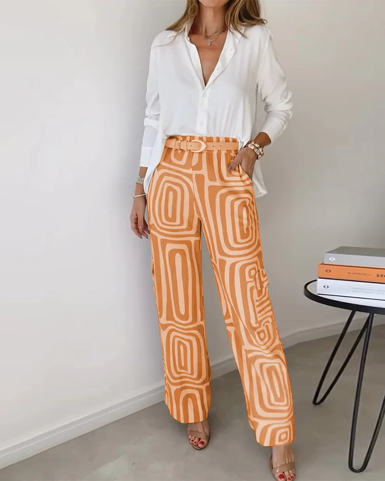 REINE - PANTALON ÉLÉGANT (BLOUSE GRATUITE)