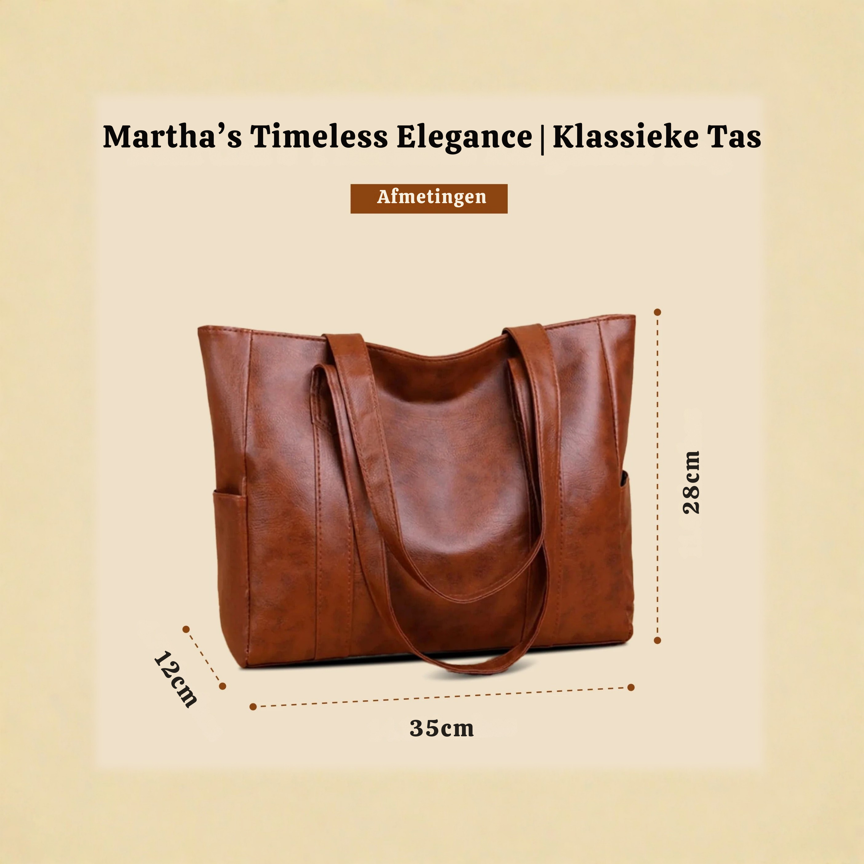 Martha | Klassieke Leren Handtas