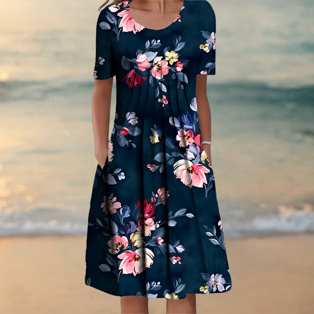 ODIE - ROBE ÉLÉGANTE À MOTIF FLEURI