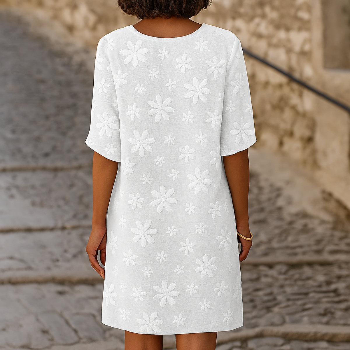 MAELYS - ROBE ÉLÉGANTE AVEC IMPRIMÉ FLEURI