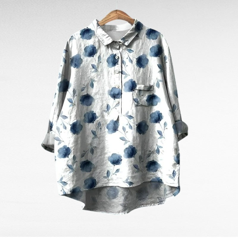 Camille | Elegante Linnen Zomerblouse