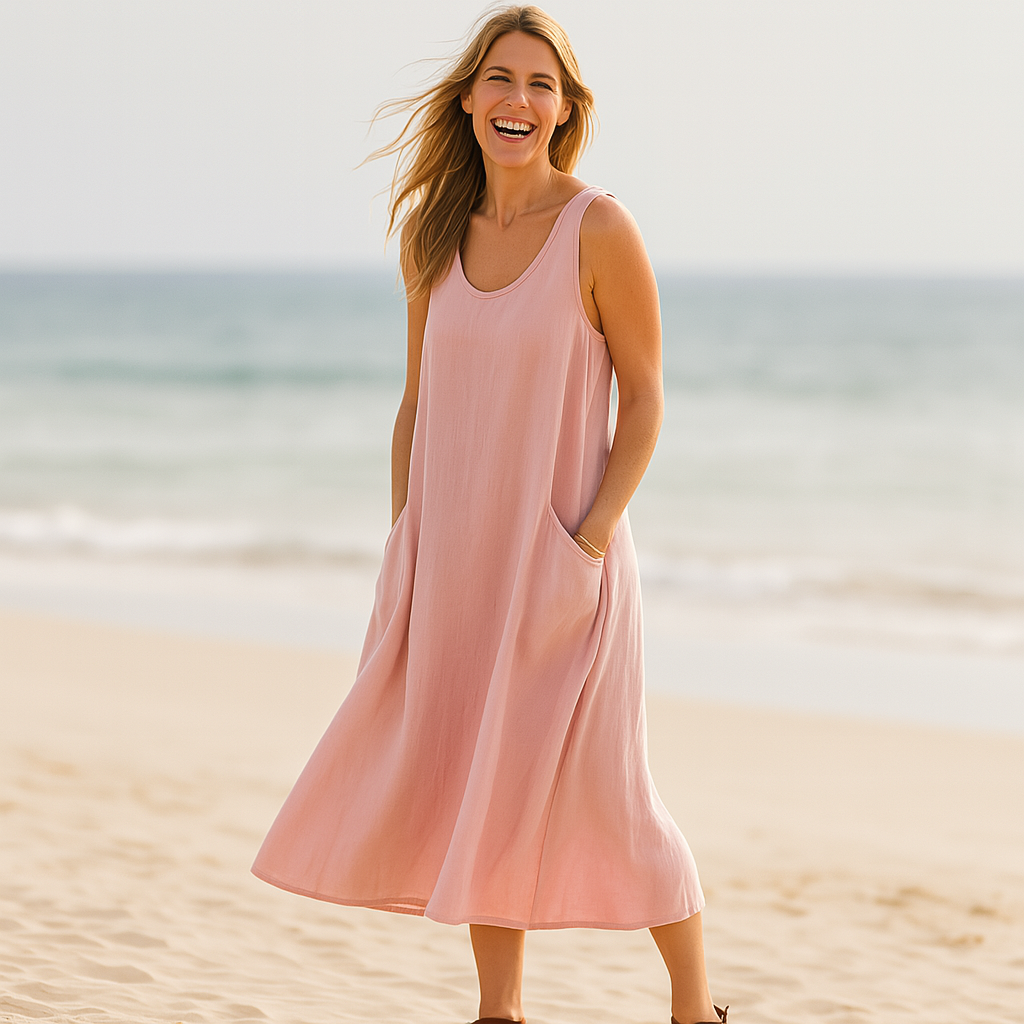 CLÉMENCE - ROBE EN LIN AVEC POCHES