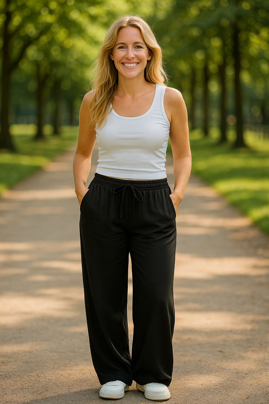 CLEMENCE - PANTALON LARGE LÉGER ET DÉCONTRACTÉ
