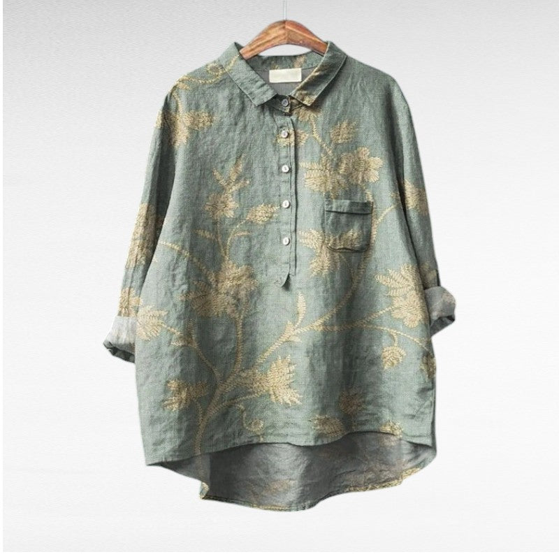 Claire | Elegante Linnen Zomerblouse