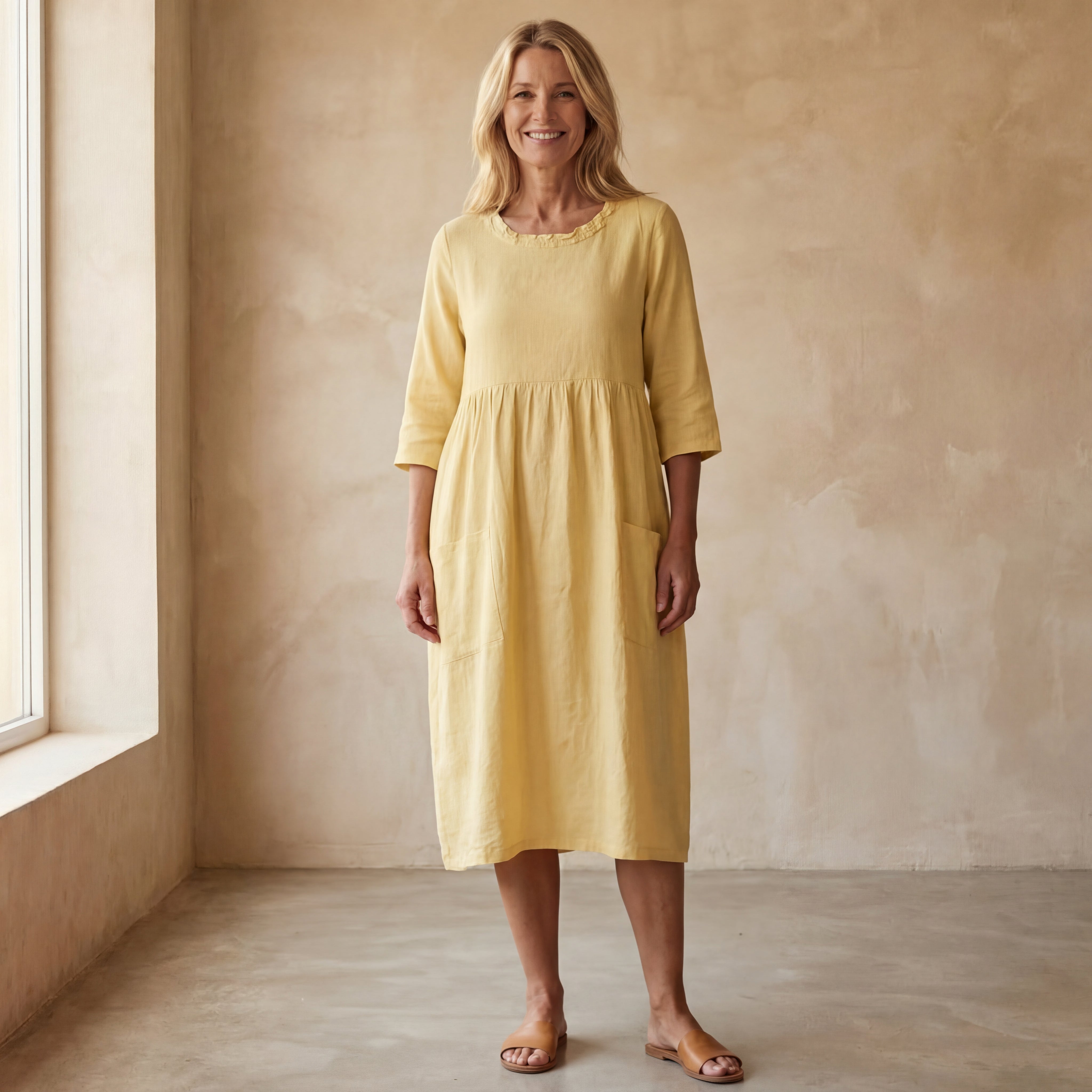 Sanne - Elegante Katoenen Jurk