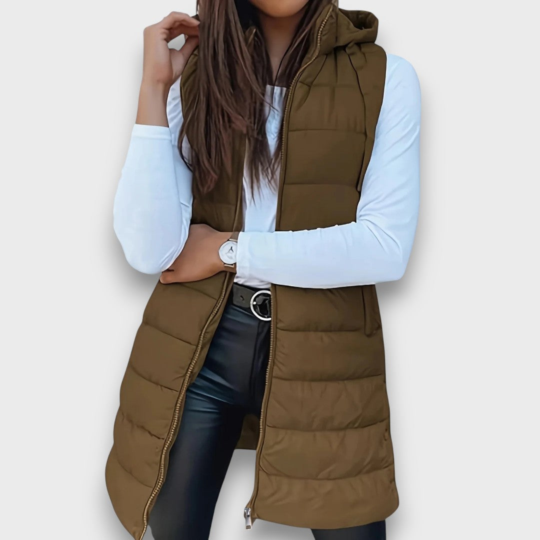 Diane – Sleeveless Hooded Puffer Jacket