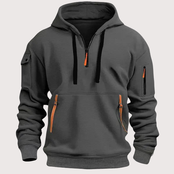 Jason - Warme Hoodie met Ritszakken