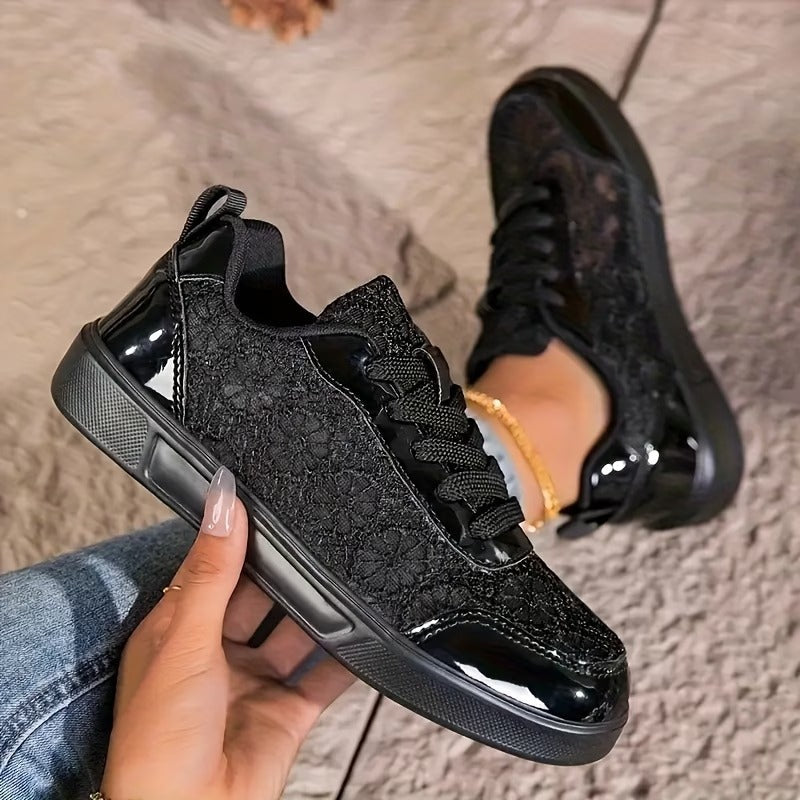 Roos - Comfortabele Sneakers met Bloemenpatroon