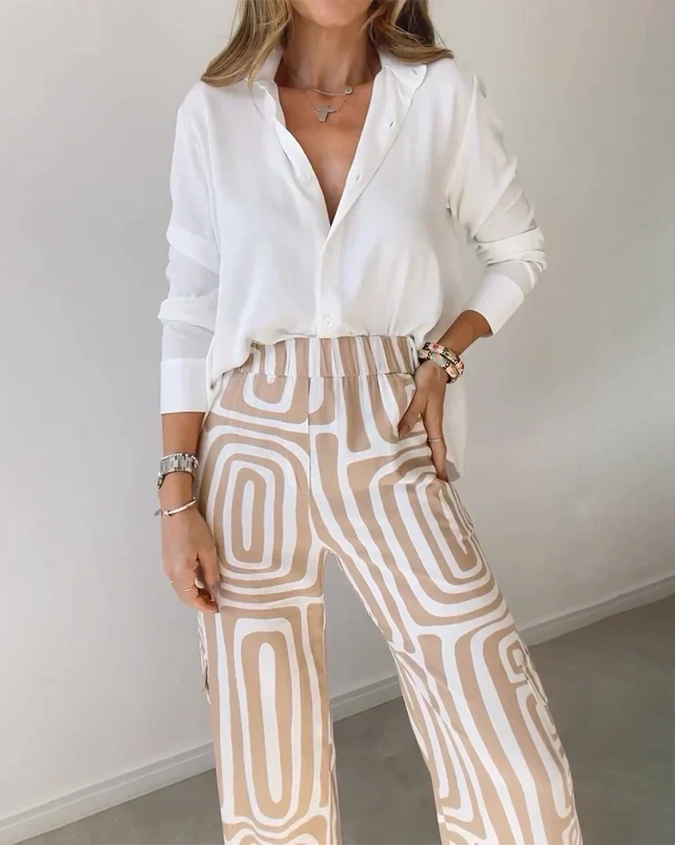 REINE - PANTALON ÉLÉGANT (BLOUSE GRATUITE)