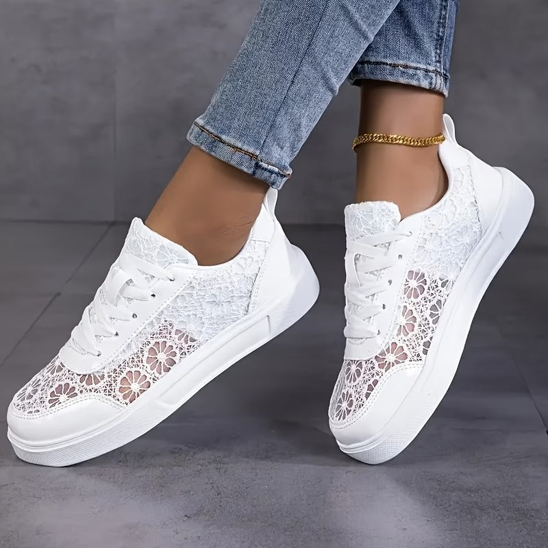 Roos - Comfortabele Sneakers met Bloemenpatroon