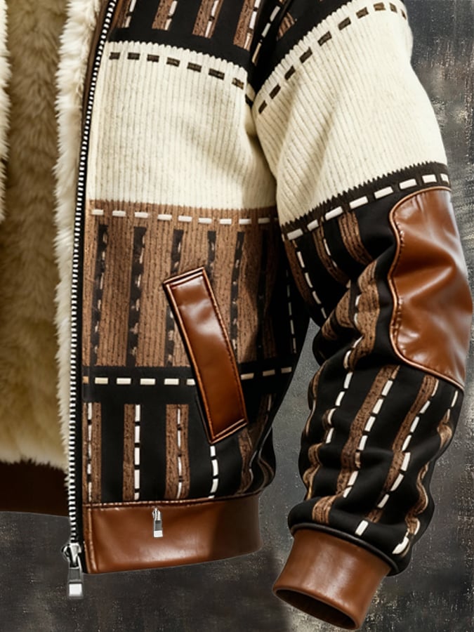 MATHIS - RETRO LEREN JAS VOOR HEREN