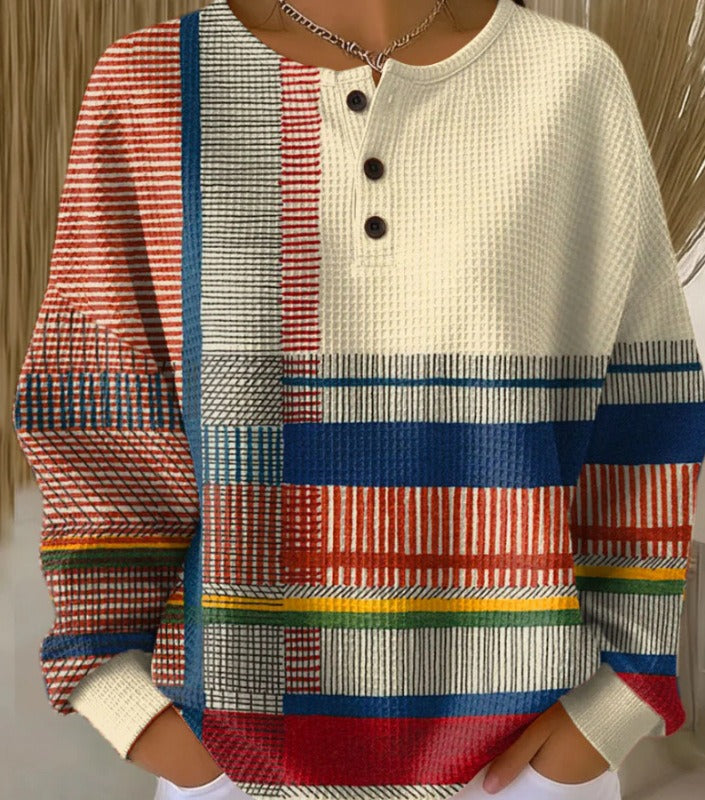 Susan - Cozy Waffle Knit Henley