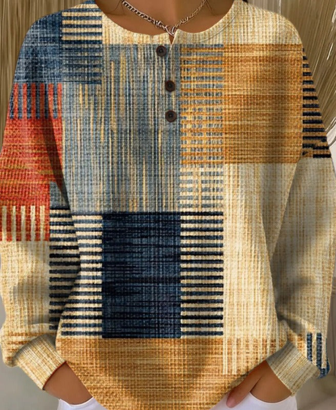 Susan - Cozy Waffle Knit Henley