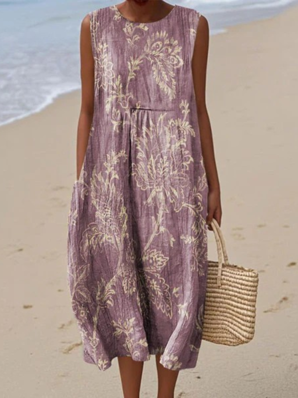 Mia Bloemen Midi Jurk