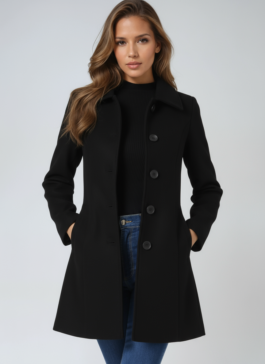 Aria - Women's Single Breasted Winter Trench Coat