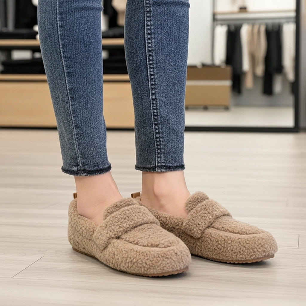 Armine - Warm Slippers with Non-Slip Sole