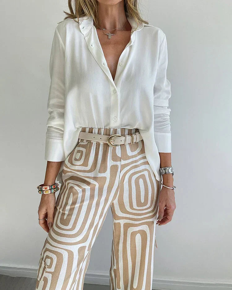 REINE - PANTALON ÉLÉGANT (BLOUSE GRATUITE)
