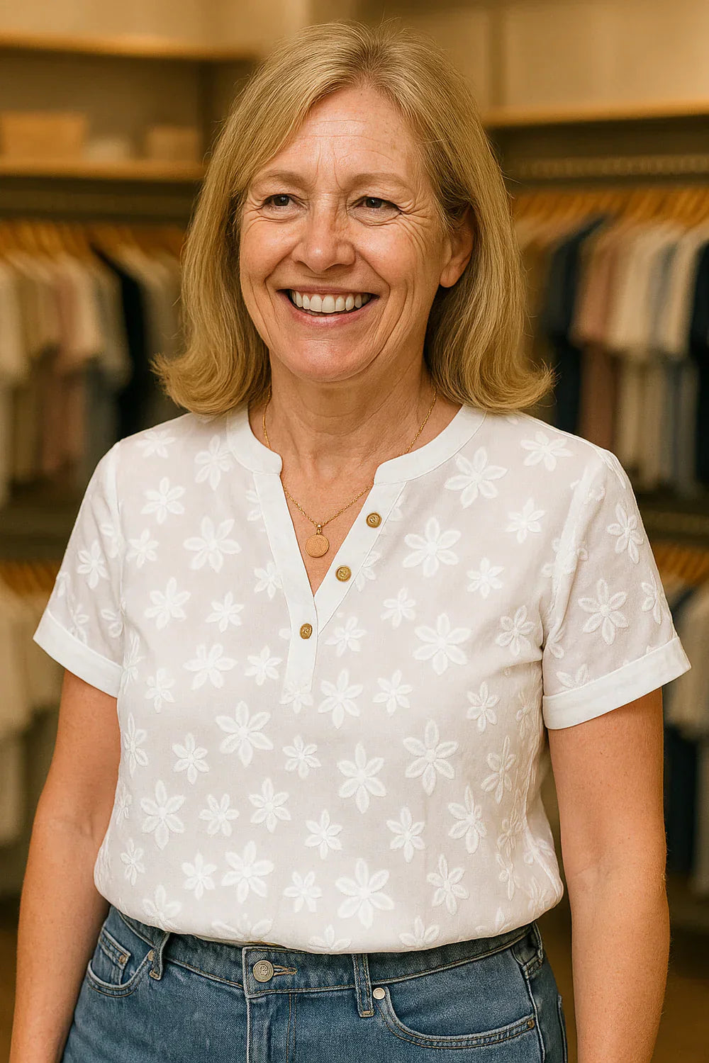 Tess - Elegant White Blouse