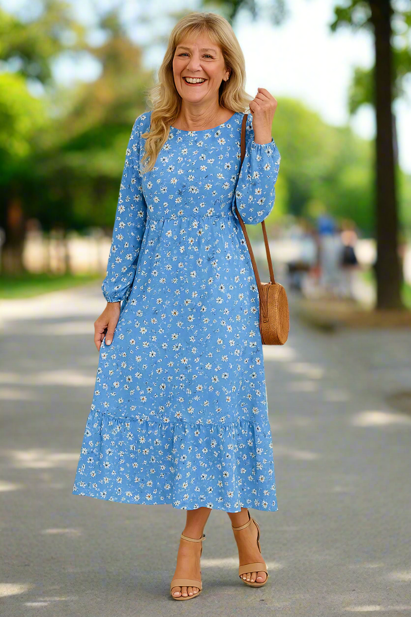 Matilda - Elegant Floral Print Dress