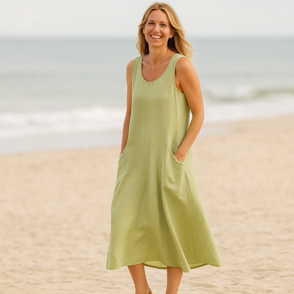 CLÉMENCE - ROBE EN LIN AVEC POCHES