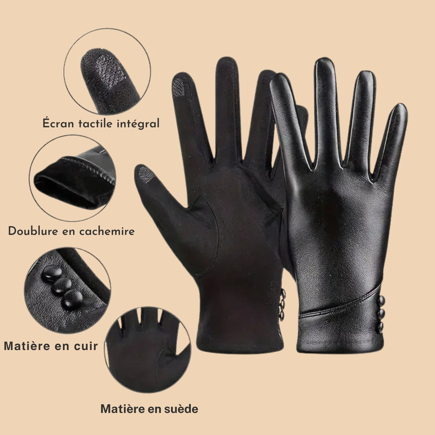 LAURELLE – GANTS EN CUIR
