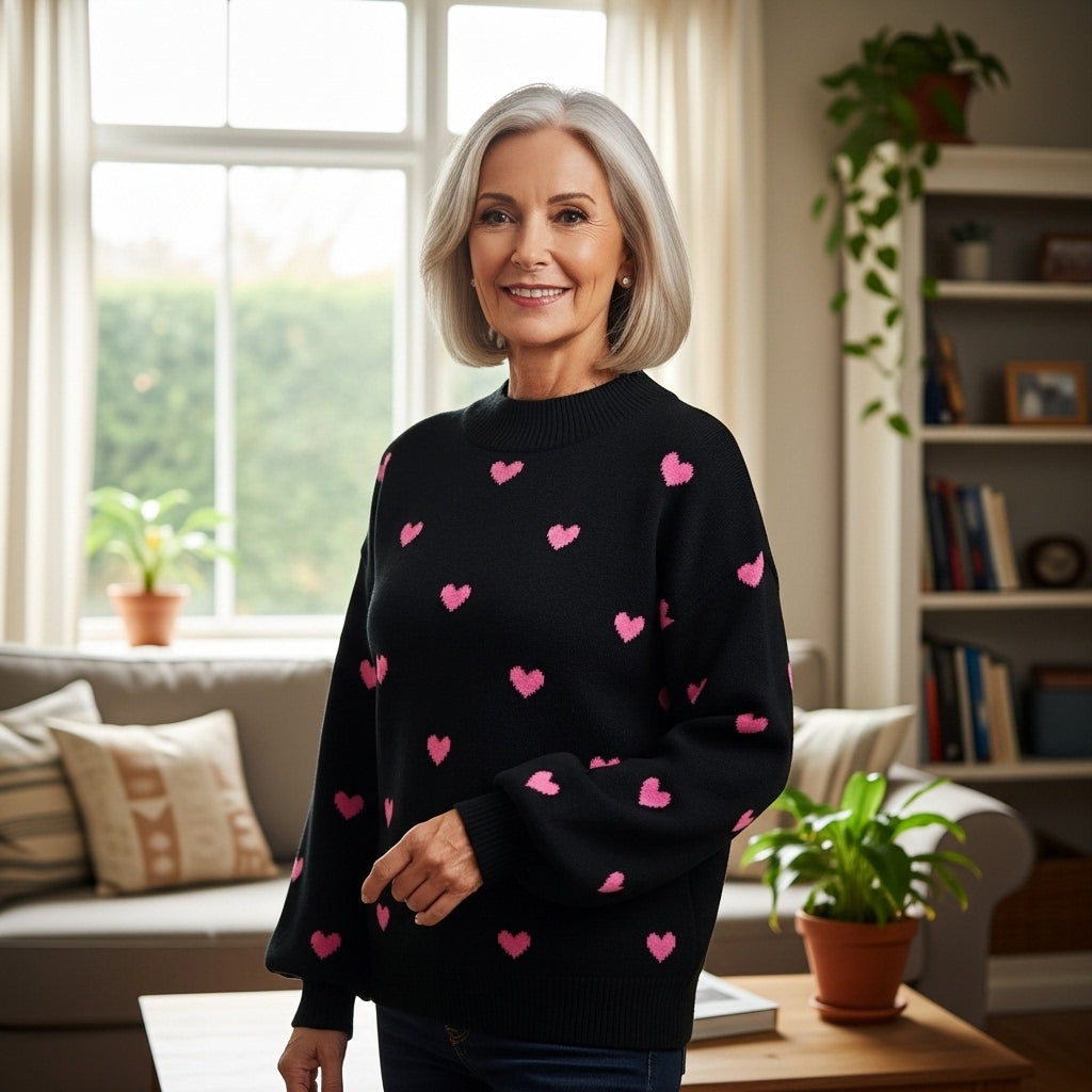 Hannah - Knitted Hearts Sweater