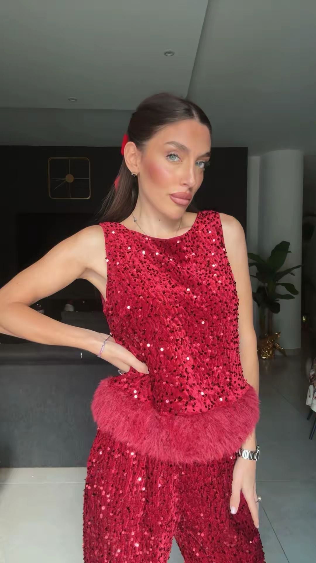 Nyx | Stijlvolle Sprankelende Party Jumpsuit