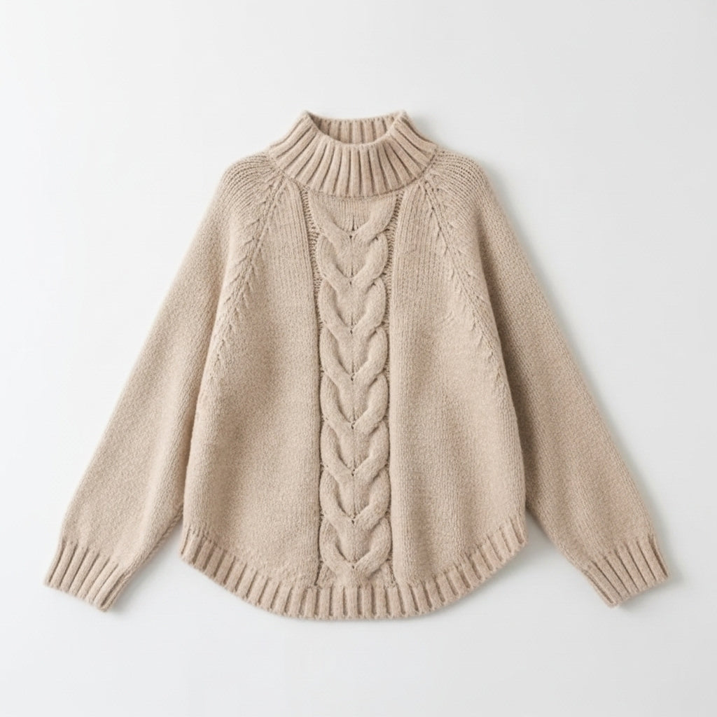 Mirla – High-Neck Knit Sweater