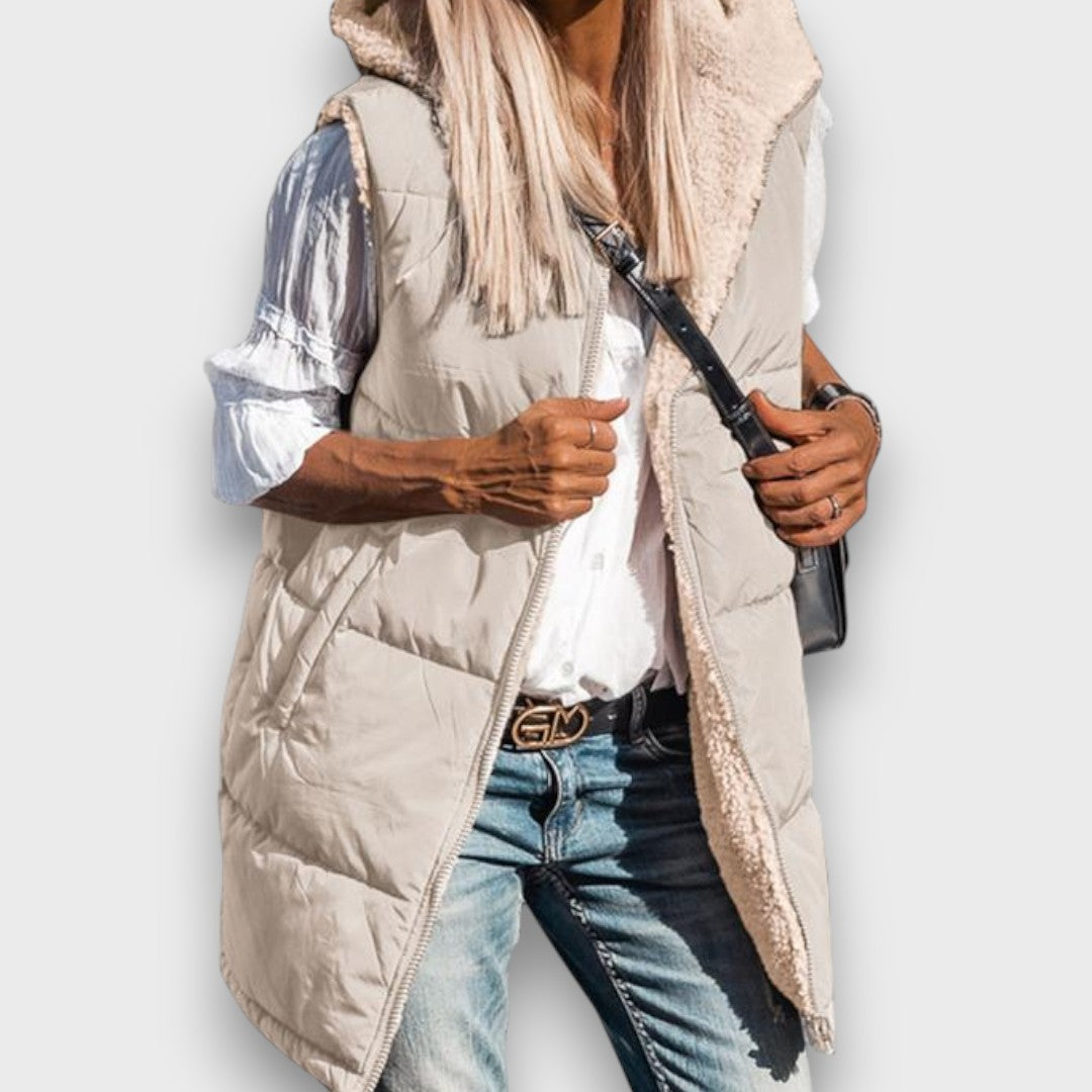 Becka – Reversible Fleece-lined Hooded Vest