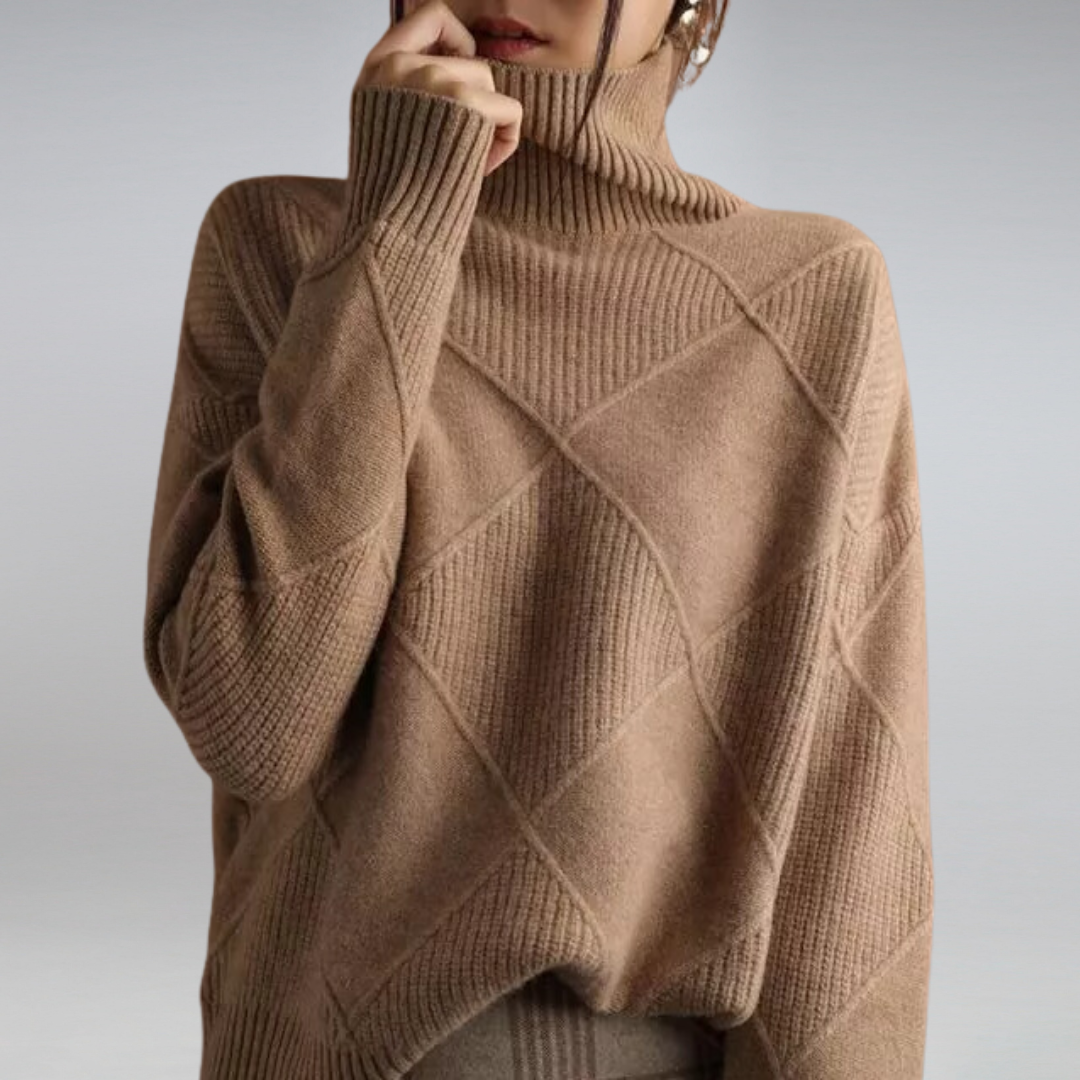 AMALIA - PULL COL ROULÉ EN CACHEMIRE DOUX