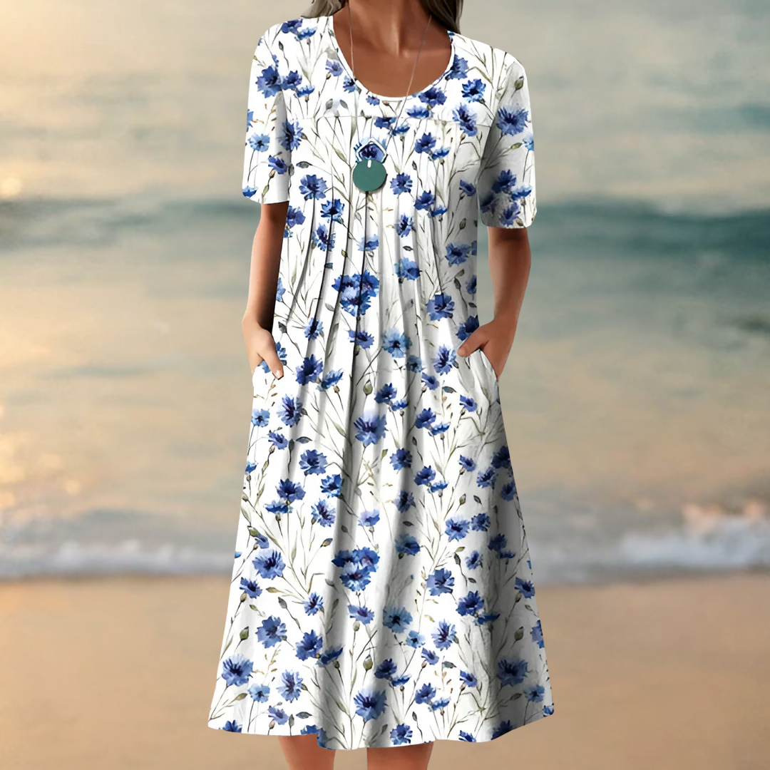 ODIE - ROBE ÉLÉGANTE À MOTIF FLEURI