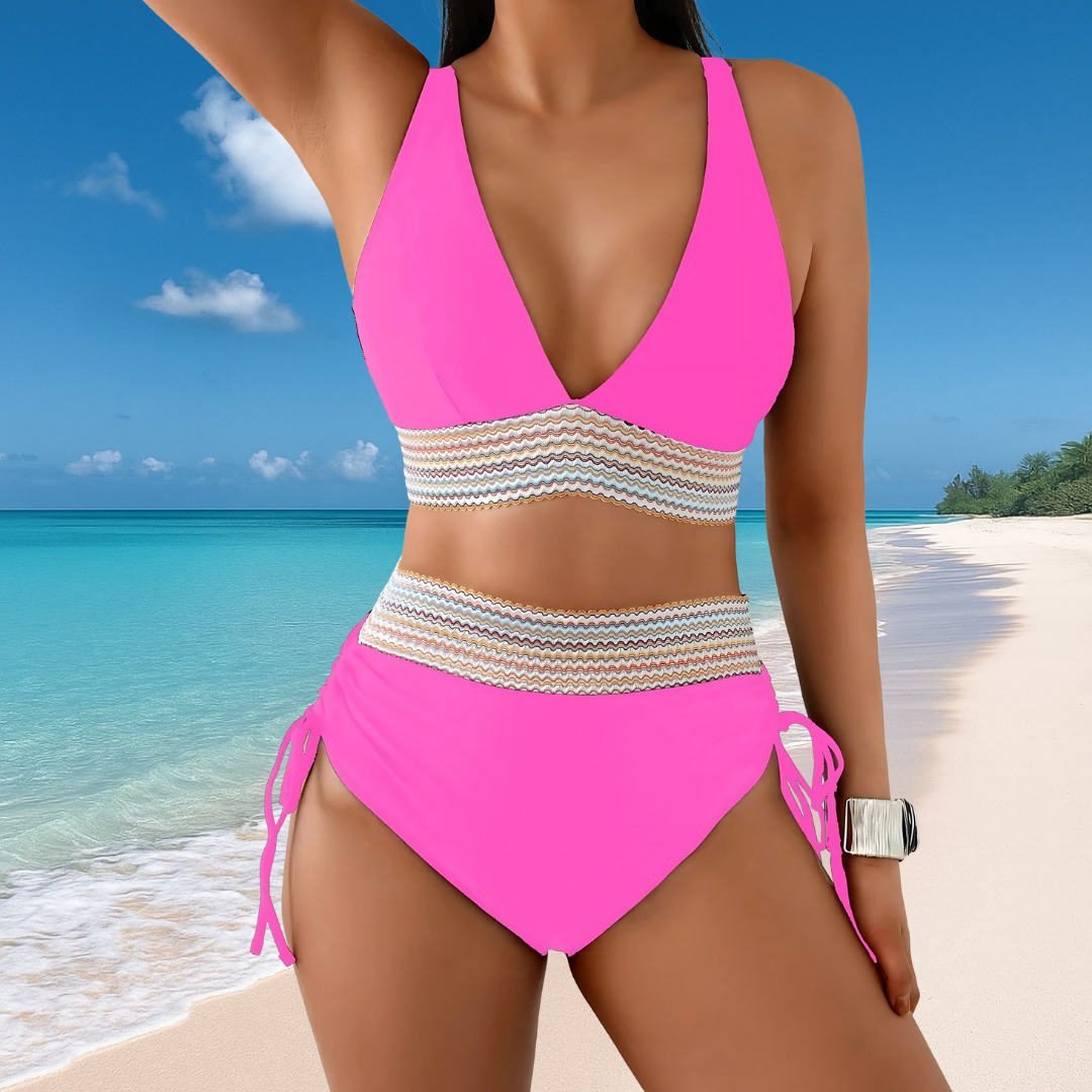 ALINE - ENSEMBLE DE BIKINI TAILLE HAUTE AVEC EFFET VENTRE PLAT
