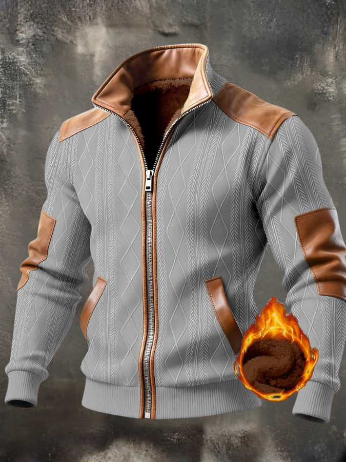 Noel - Gestructureerd jack met hoge kraag