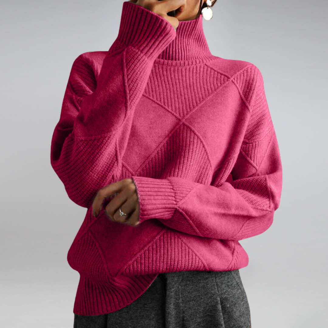 AMALIA - PULL COL ROULÉ EN CACHEMIRE DOUX