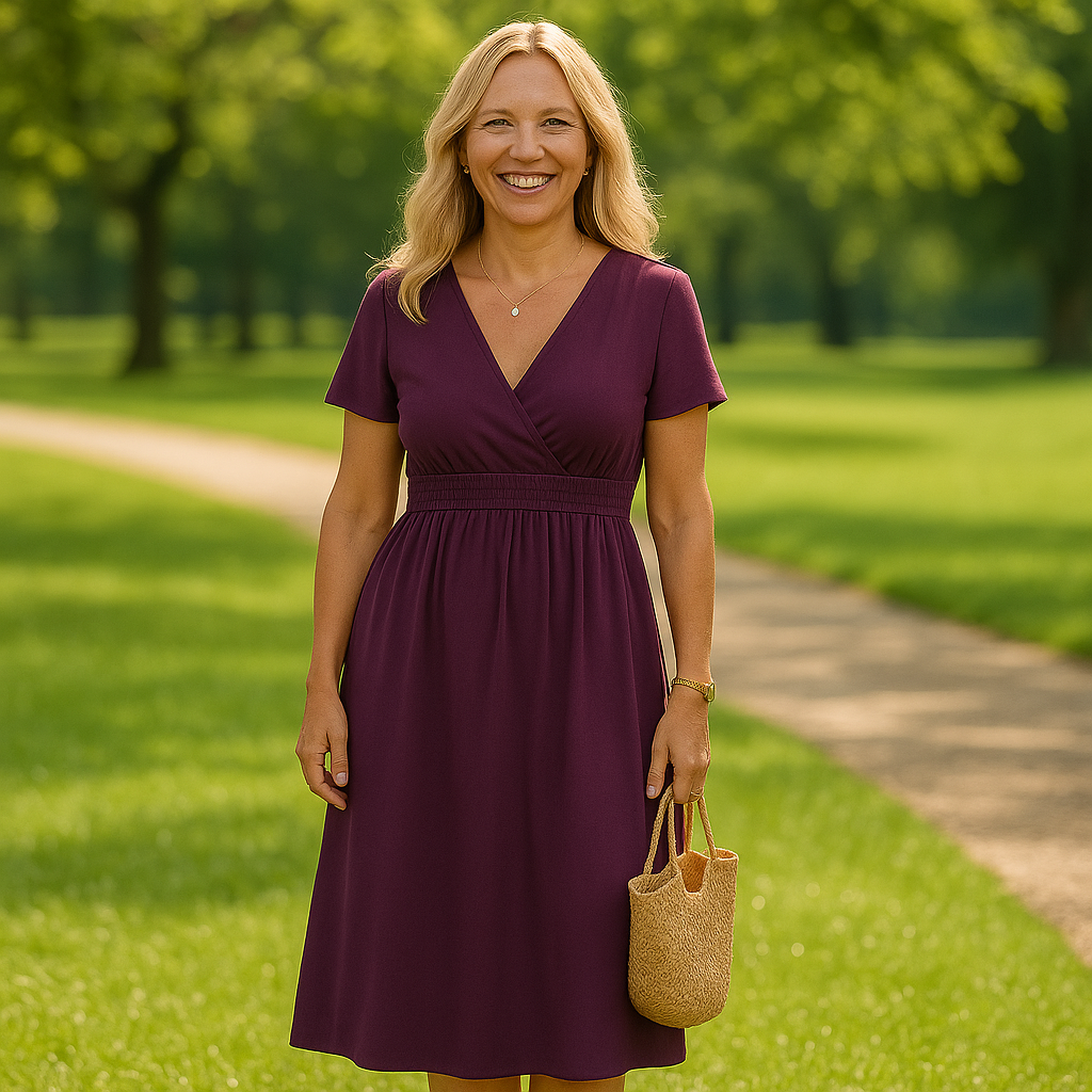 MARIE - ROBE ÉVASÉE PLISSÉE À LA TAILLE
