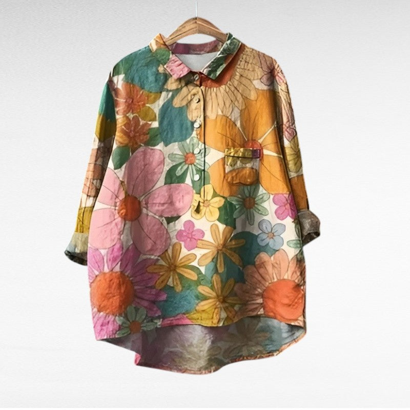 Camille | Elegante Linnen Zomerblouse