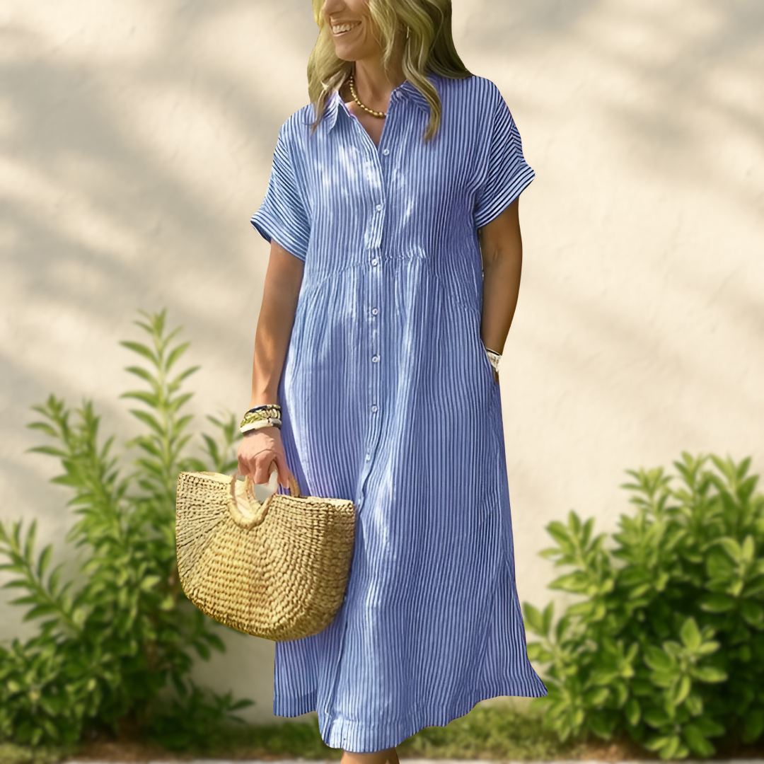 LAURE - ROBE MAXI À RAYURES