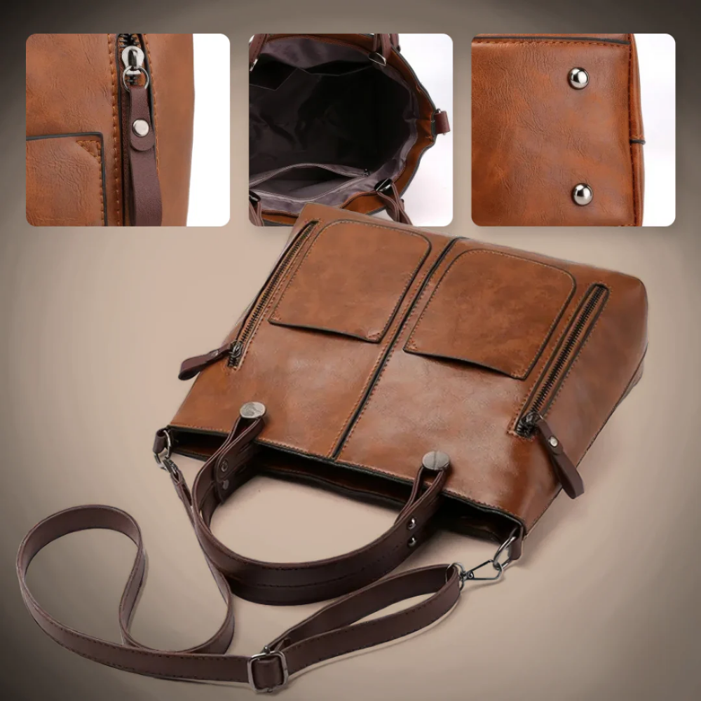 Ilse | Tijdloze Leren Schoudertas