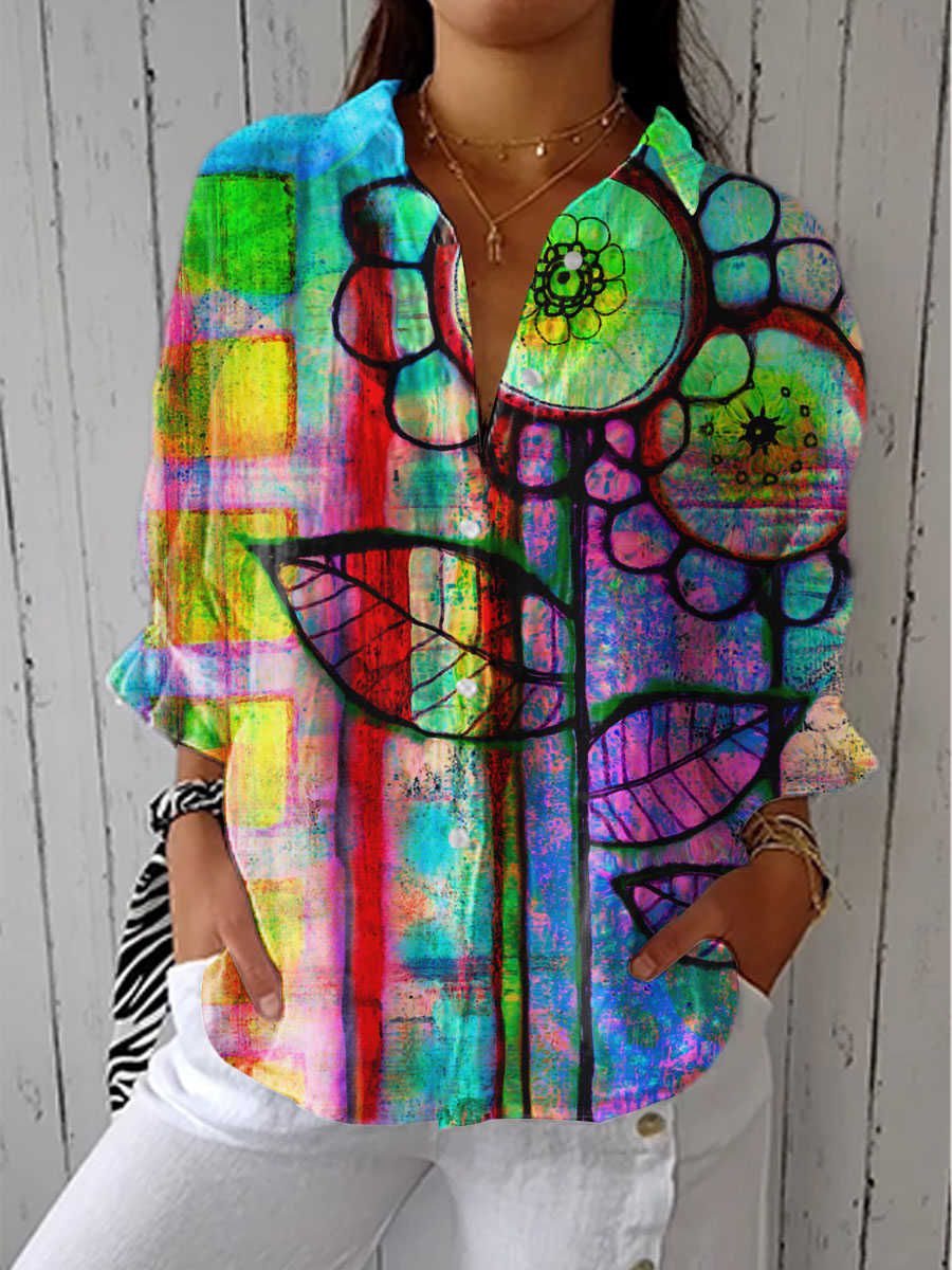 Lois & Tom's - Artistic Bloom Blouse