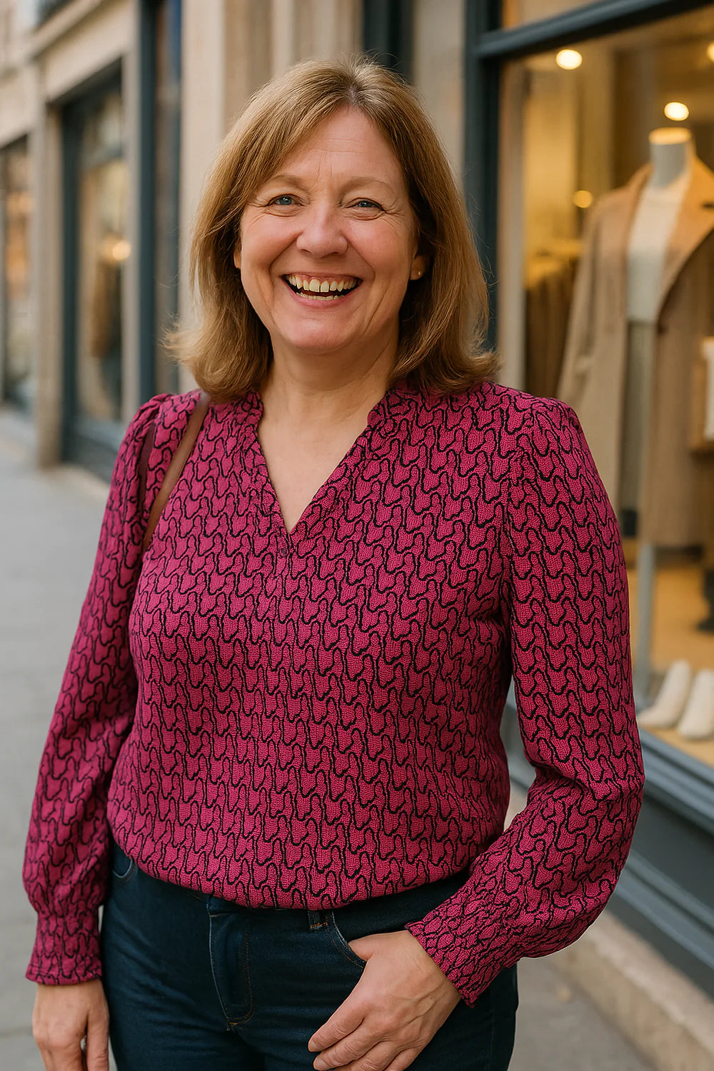 LORI - BLOUSE À MOTIFS