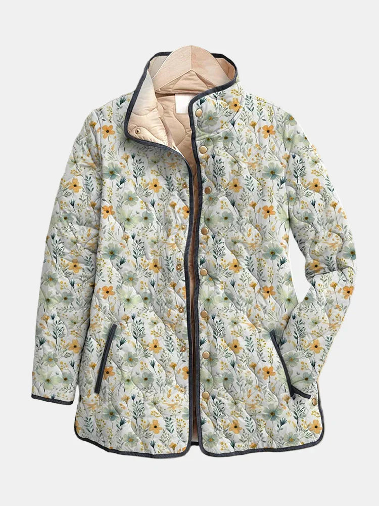 Nola - Delightful Floral-Printed Quilted Jacket