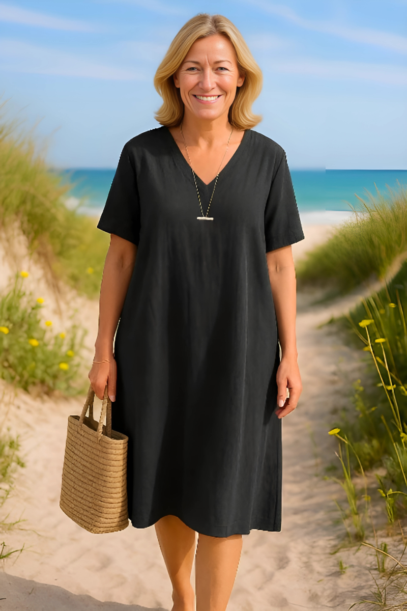 CHERI - ROBE EN LIN ÉLÉGANTE