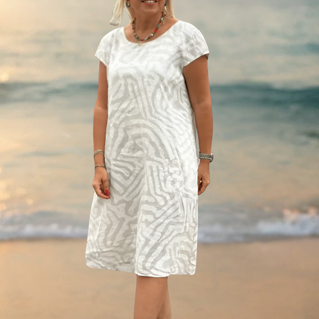 LUCILE - ROBE ÉLÉGANTE À IMPRIMÉ ZÈBRE
