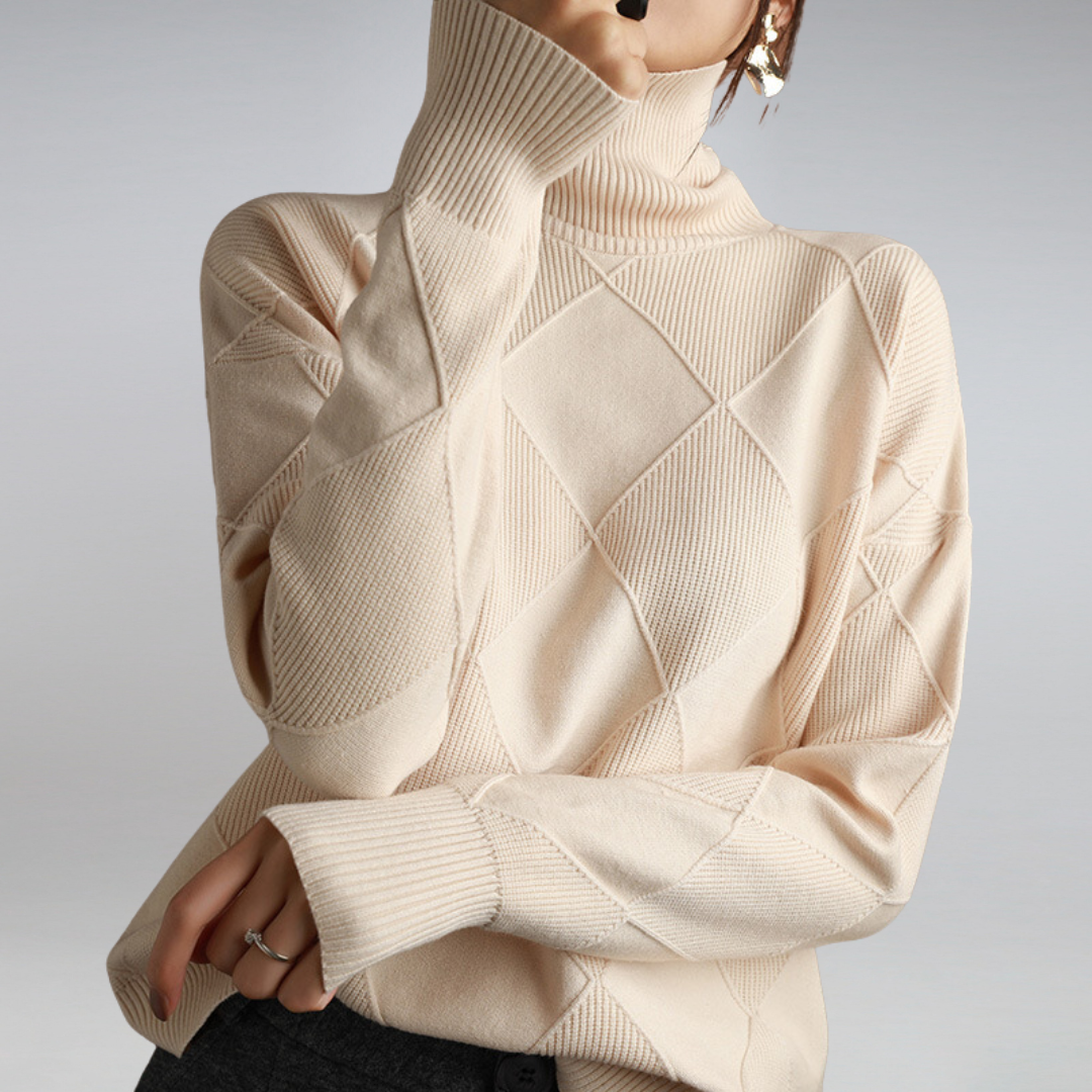 AMALIA - PULL COL ROULÉ EN CACHEMIRE DOUX