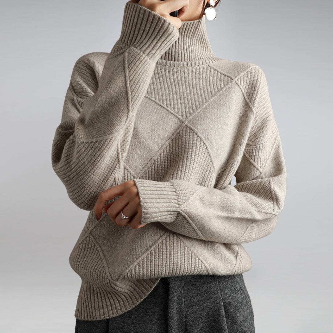 AMALIA - PULL COL ROULÉ EN CACHEMIRE DOUX