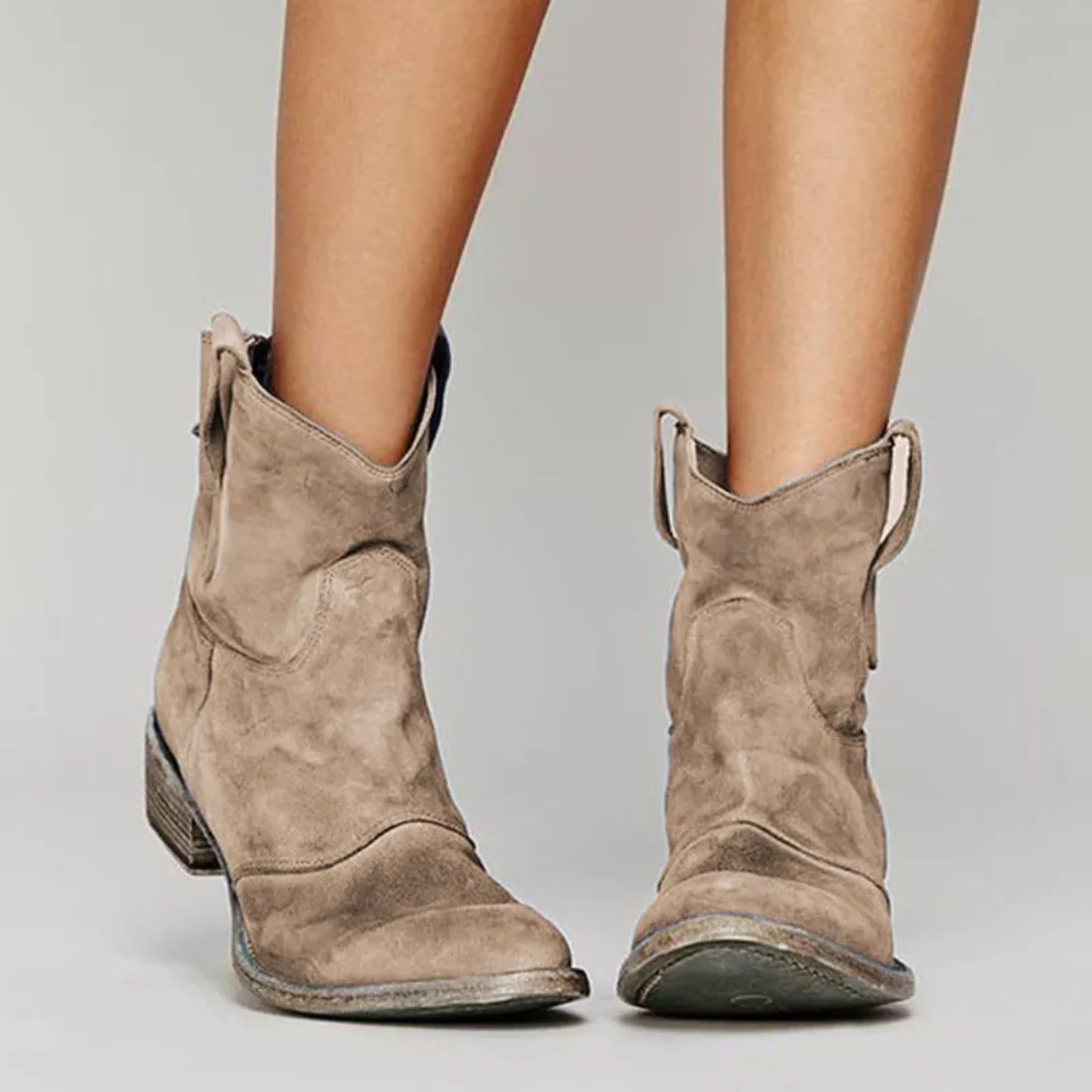 CLARISSE - BOTTINES EN CUIR SUÉDÉ