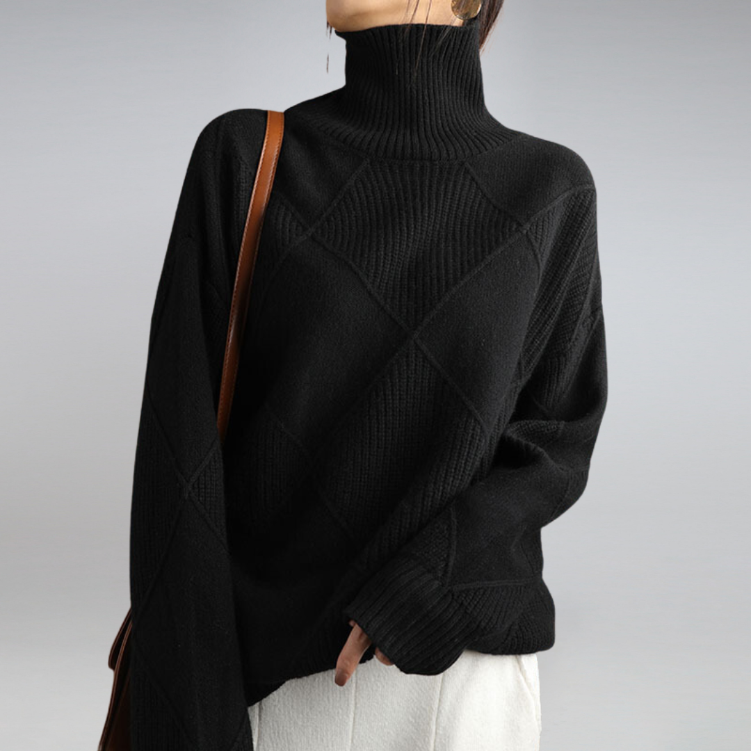 AMALIA - PULL COL ROULÉ EN CACHEMIRE DOUX