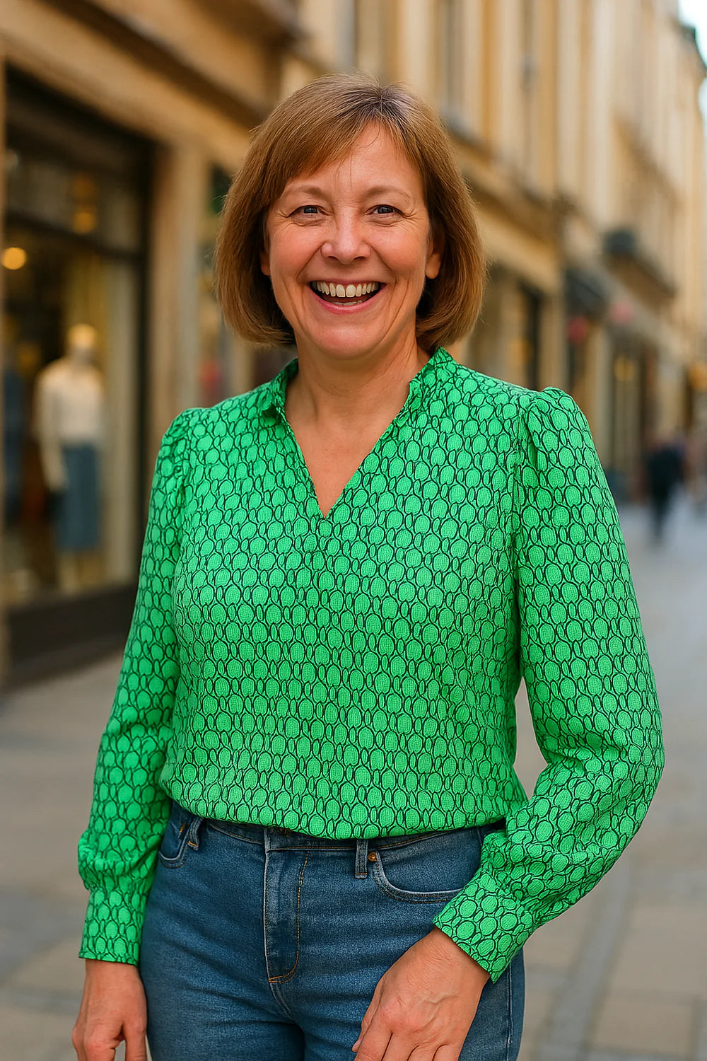 LORI - BLOUSE À MOTIFS