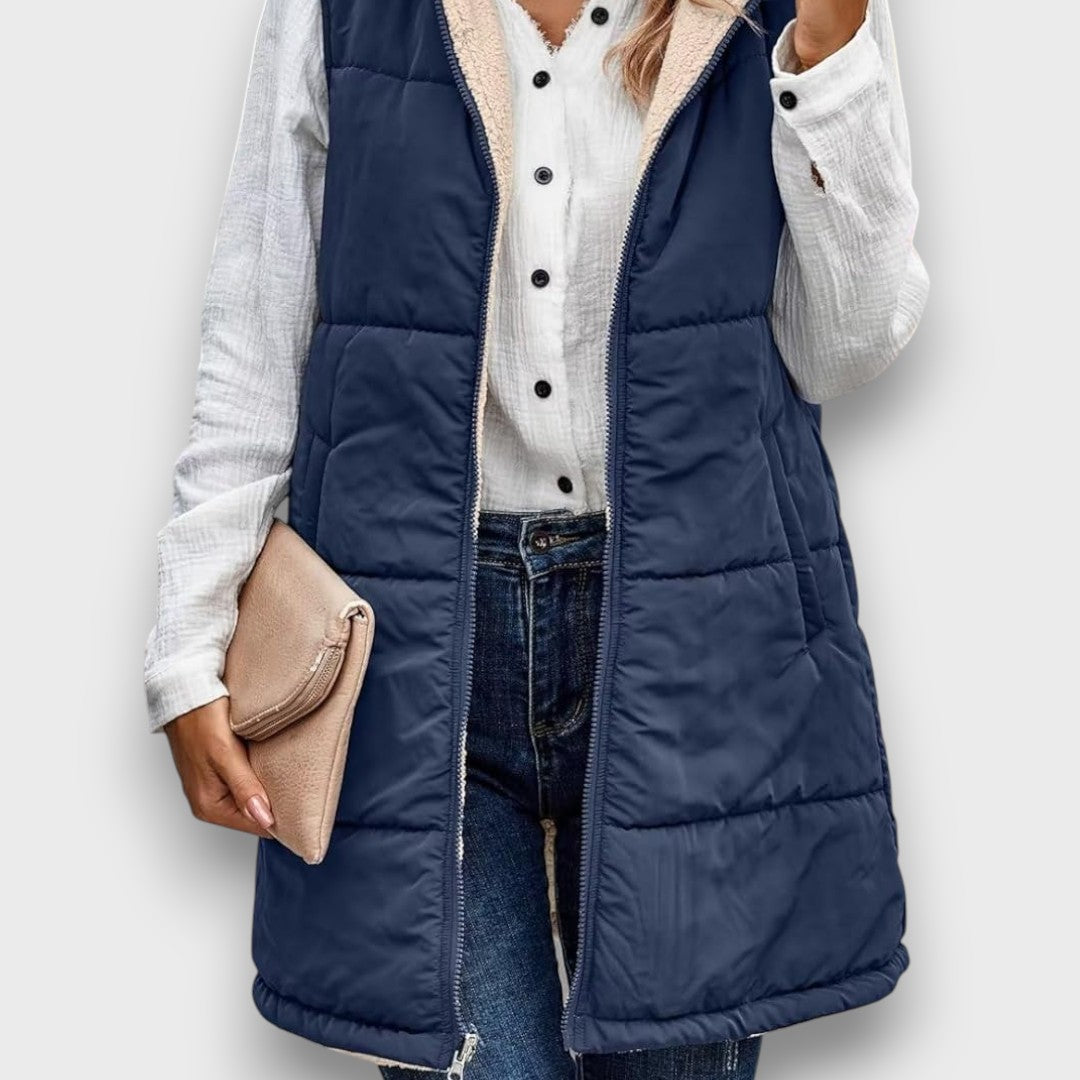 Becka – Reversible Fleece-lined Hooded Vest