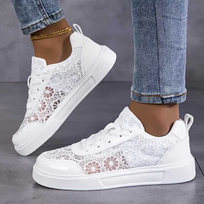 Roos - Comfortabele Sneakers met Bloemenpatroon